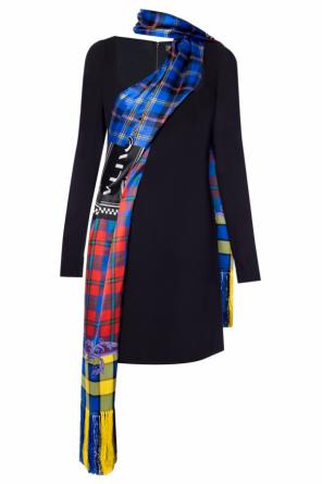 Dress with fringed scarf, zdjęcie 1 Dress with fringed scarf od Versace